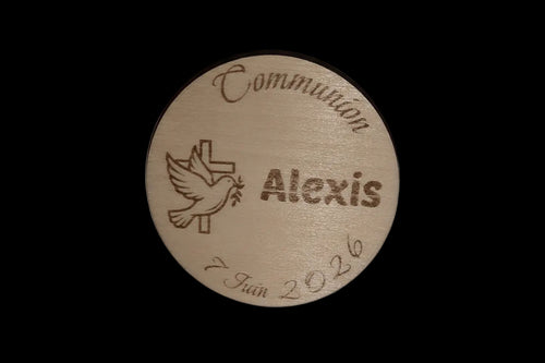 Magnets souvenir d’événements – Contreplaqué de tilleul – Gravure laser – Cadeaux invités personnalisés