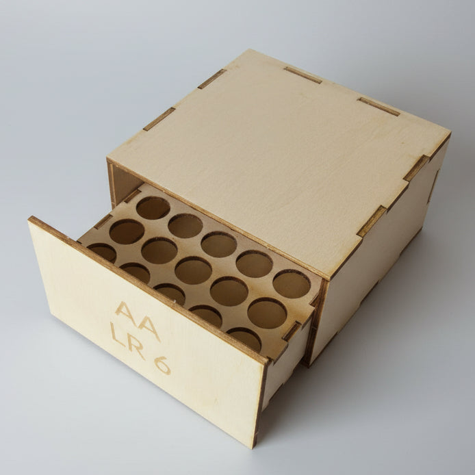 Boite pile AA LR6 ouverte