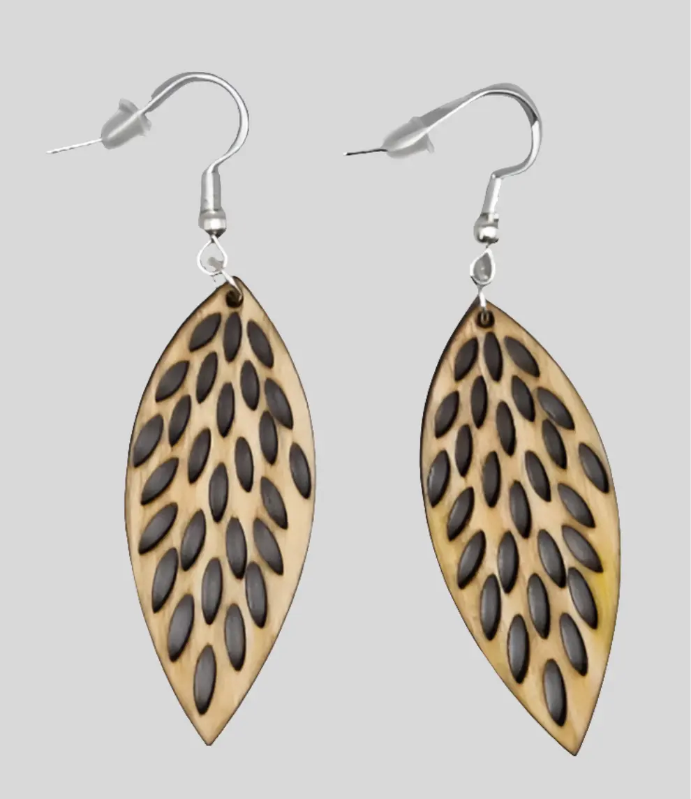 Boucles d'oreilles Bois - M13 Ici On Bricole