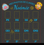Fichier SVG XCS Mes photos de classe - Modèle 1 - décoration à fabriquer soi‑même – Découpe lase