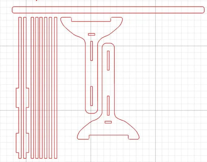 Fichier SVG XCS Puissance 4 – Jeu en bois à fabriquer soi‑même – Découpe laser