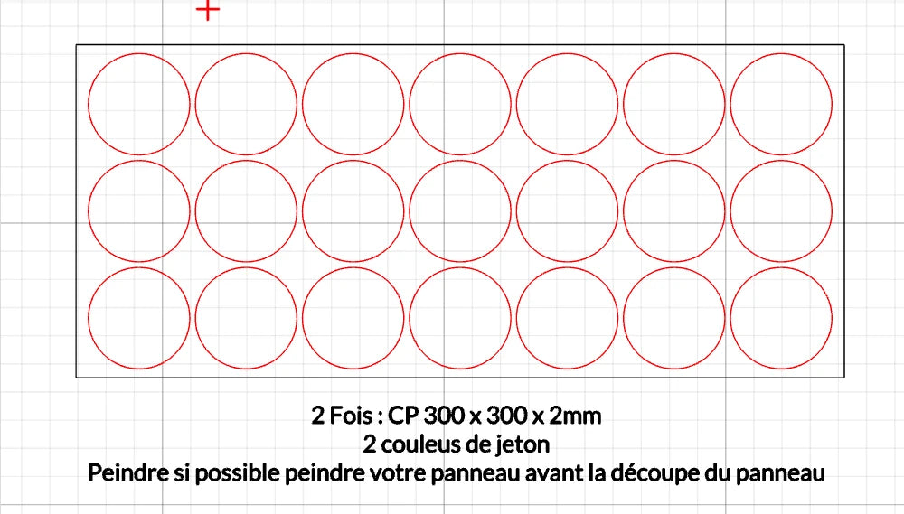Fichier SVG XCS Puissance 4 – Jeu en bois à fabriquer soi‑même – Découpe laser