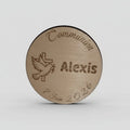 Magnets souvenir personnalisés en bois – Cadeaux invités mariage baptême anniversaire – Gravure laser – Contreplaqué tilleul – Made in France