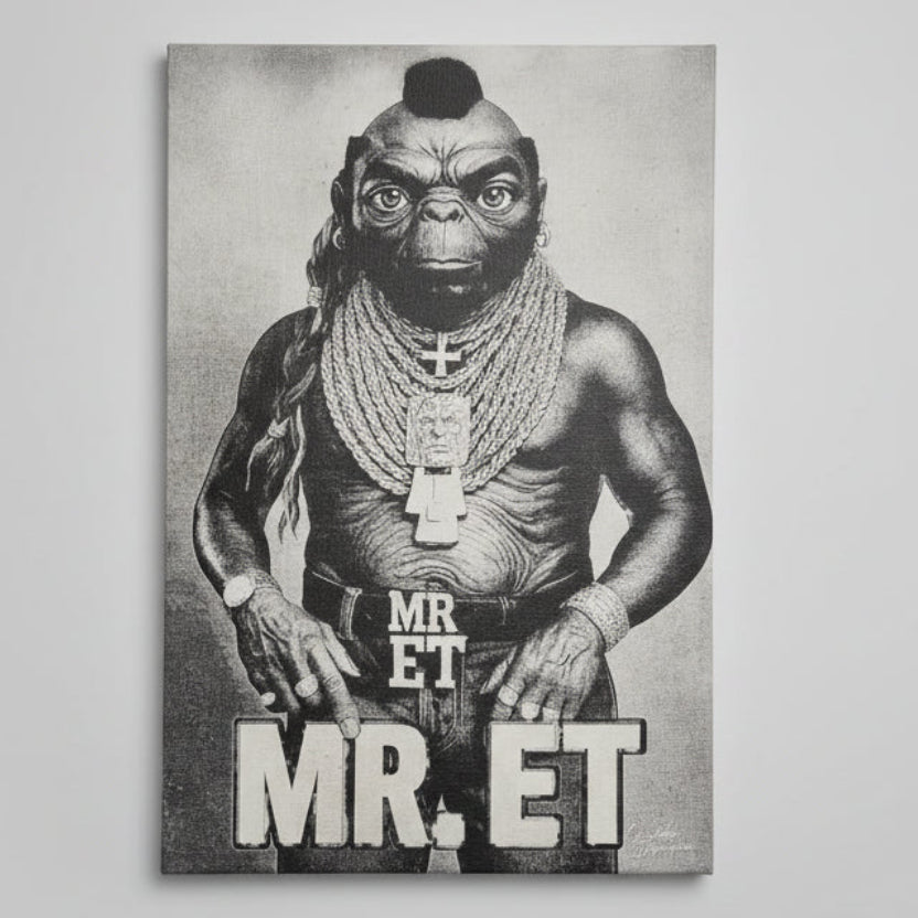 Peinture sur toile - "MR.ET" Ici On Bricole