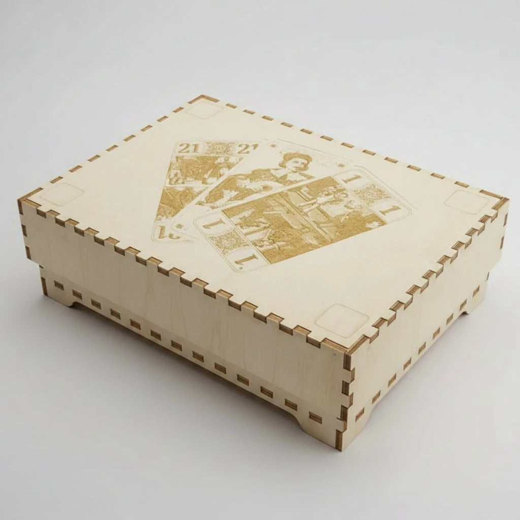 Pack de boite pour jeux de carte - Décoration artisanale découpée au laser