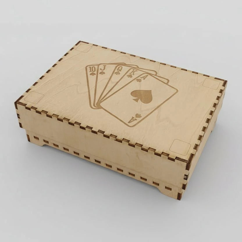 Pack de boite pour jeux de carte - Décoration artisanale découpée au laser